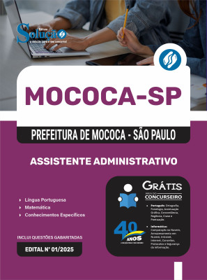 Apostila Prefeitura de Mococa - SP 2025 - Assistente Administrativo - Imagem 3