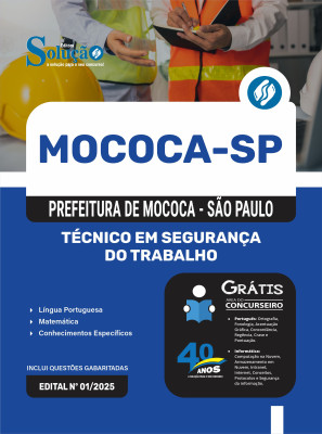 Apostila Prefeitura de Mococa - SP 2025 - Técnico em Segurança do Trabalho - Imagem 3