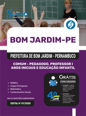 Apostila Prefeitura de Bom Jardim - PE 2025 - Comum - Pedagogo, Professor I - Anos Iniciais e Educação Infantil - Imagem 3