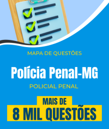 Capa Mapa de Questões Online - Polícia Penal-MG - Policial Penal  - 8 Mil Questões 
