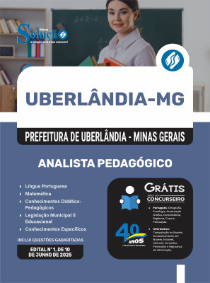 Apostila Prefeitura de Uberlândia - MG 2025 - Analista Pedagógico - Imagem 3