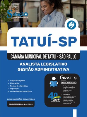 Apostila Câmara de Tatuí SP 2025 - Analista Legislativo - Gestão Administrativa - Imagem 3