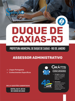 Apostila Prefeitura de Duque de Caxias - RJ 2025 - Assessor Administrativo - Imagem 3