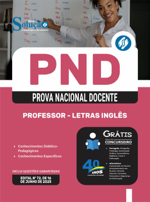 Apostila PND (CNU Professores) 2025 - Professor - Letras Inglês - Imagem 3
