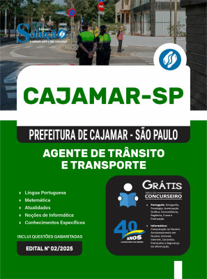 Apostila Prefeitura de Cajamar - SP 2025 - Agente de Trânsito e Transporte - Imagem 3