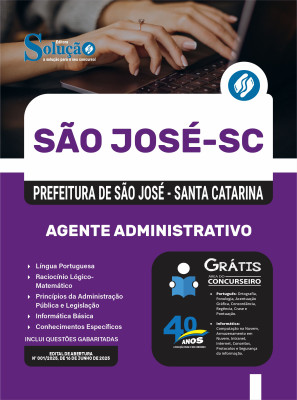 Apostila Prefeitura de São José - SC 2025 - Agente Administrativo - Imagem 3