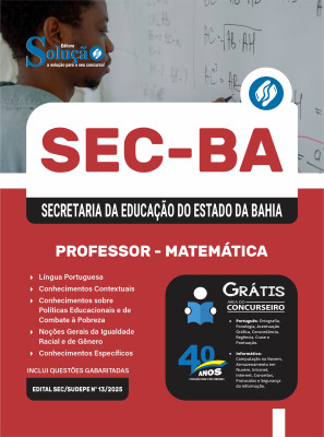 Apostila SEC-BA 2025 - Professor - Matemática - Imagem 3
