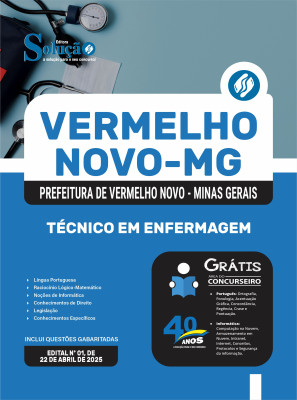 Apostila Prefeitura de Vermelho Novo-MG 2025 - Técnico em Enfermagem - Imagem 3