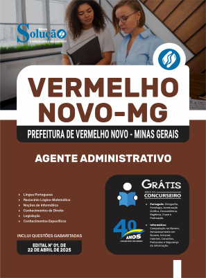 Apostila Prefeitura de Vermelho Novo-MG 2025 - Agente Administrativo - Imagem 3