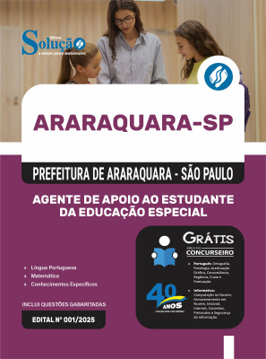 Apostila Prefeitura de Araraquara - SP 2025 - Agente de Apoio ao Estudante da Educação Especial - Imagem 3