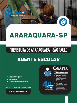 Apostila Prefeitura de Araraquara - SP 2025 - Agente Escolar - Imagem 3