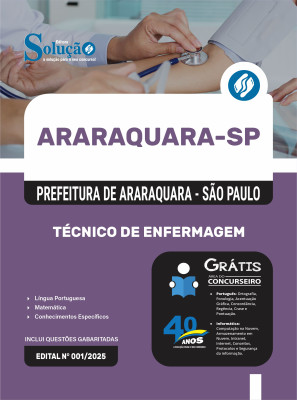 Apostila Prefeitura de Araraquara - SP 2025 - Técnico em Enfermagem - Imagem 3