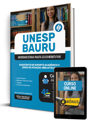 Apostila UNESP 2025 - Assistente de Suporte Acadêmico II (Área de atuação: Biblioteca) - Imagem 1