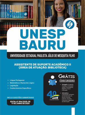 Apostila UNESP em PDF - Assistente de Suporte Acadêmico II (Área de atuação: Biblioteca) - Imagem 1