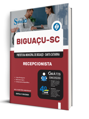 Apostila Prefeitura de Biguaçu - SC 2025 - Recepcionista - Imagem 2