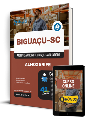Apostila Prefeitura de Biguaçu - SC 2025 - Almoxarife - Imagem 1