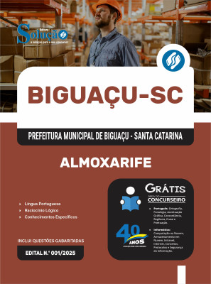 Apostila Prefeitura de Biguaçu - SC 2025 - Almoxarife - Imagem 3
