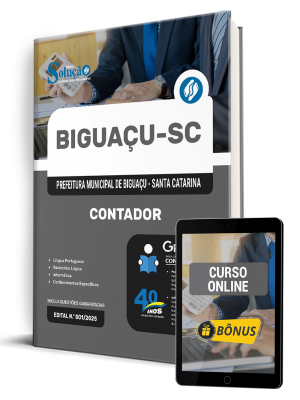 Apostila Prefeitura de Biguaçu - SC 2025 - Contador - Imagem 1