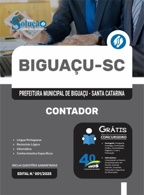 Apostila Prefeitura de Biguaçu - SC 2025 - Contador - Imagem 3