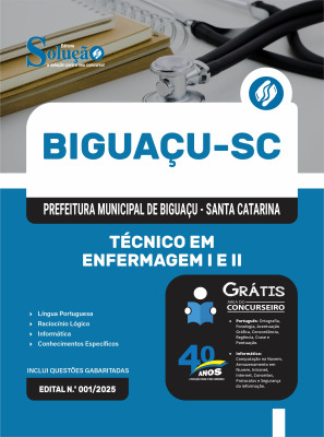 Apostila Prefeitura de Biguaçu - SC 2025 - Técnico em Enfermagem I e II - Imagem 3