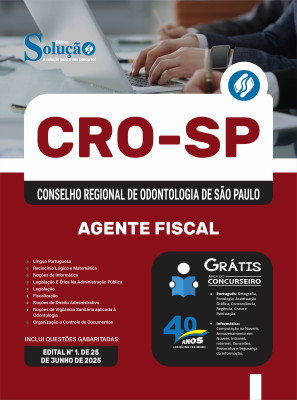 Apostila CRO-SP 2025 - Agente Fiscal - Imagem 3