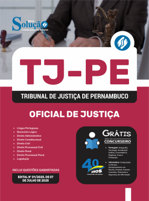 Apostila TJ-PE 2025 - Oficial de Justiça - Imagem 3