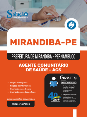 Apostila Prefeitura de Mirandiba - PE 2025 - Agente Comunitário de Saúde - Imagem 3