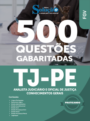 Caderno de Questões TJ-PE - Analista Judiciário e Oficial de Justiça - Conhecimentos Gerais - 500 Questões Gabaritadas - Imagem 2