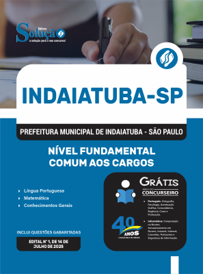 Apostila Prefeitura de Indaiatuba - SP 2025 - Nível Fundamental - Comum aos Cargos - Imagem 3