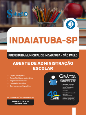 Apostila Prefeitura de Indaiatuba - SP 2025 - Agente de Administração Escolar - Imagem 3