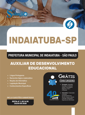 Apostila Prefeitura de Indaiatuba - SP 2025 - Auxiliar de Desenvolvimento Educacional - Imagem 3