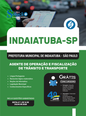 Apostila Prefeitura de Indaiatuba - SP 2025 - Agente de Operação e Fiscalização de Trânsito e Transporte - Imagem 3