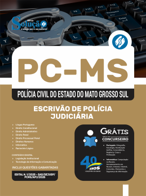 Apostila PC-MS 2025 - Escrivão de Polícia Judiciária - Imagem 3