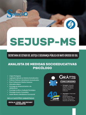 Apostila SEJUSP-MS 2025 - Analista de Medidas Socioeducativas - Psicólogo - Imagem 3