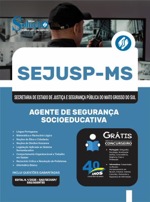 Apostila SEJUSP-MS 2025 - Agente de Segurança Socioeducativa - Imagem 3