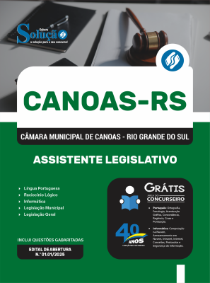 Apostila Câmara de Canoas-RS 2025 - Assistente Legislativo - Imagem 3