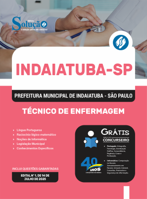 Apostila Prefeitura de Indaiatuba - SP 2025 - Técnico em Enfermagem - Imagem 3