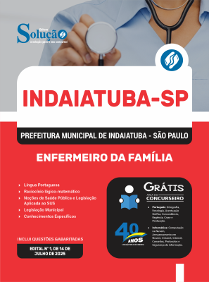 Apostila Prefeitura de Indaiatuba - SP 2025 - Enfermeiro da Família - Imagem 3