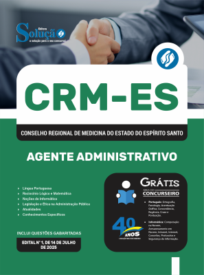 Apostila CRM-ES 2025 - Agente Administrativo - Imagem 3