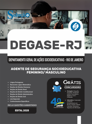 Apostila Degase 2025 - Agente de Segurança Socioeducativa - Feminino/Masculino - Imagem 3
