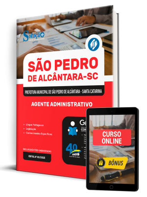 Apostila Prefeitura de São Pedro de Alcântara-SC 2025 - Agente Administrativo - Imagem 1