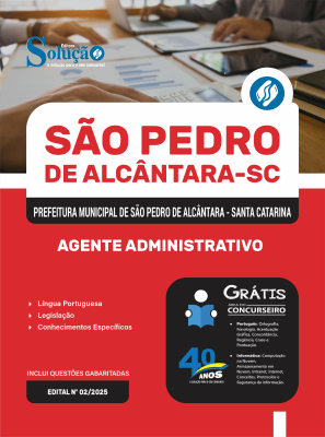 Apostila Prefeitura de São Pedro de Alcântara-SC 2025 - Agente Administrativo - Imagem 3