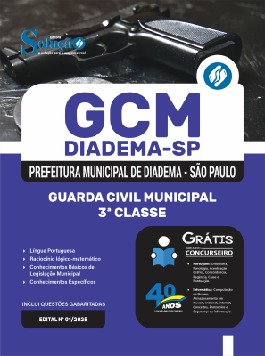 Apostila Prefeitura de Diadema - SP em PDF 2025 - GUARDA CIVIL MUNICIPAL - 3ª CLASSE - Imagem 1