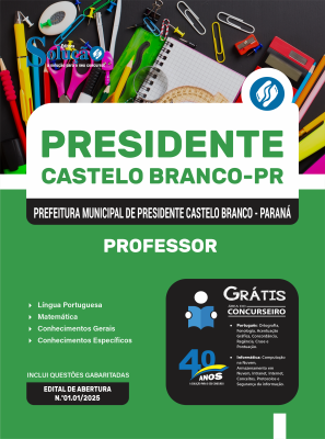 Apostila Prefeitura de Presidente Castelo Branco-PR 2025 - Professor - Imagem 3
