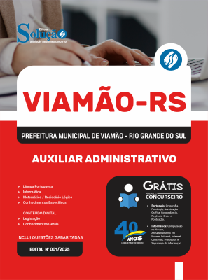 Apostila Prefeitura de Viamão - RS 2025 - Auxiliar Administrativo - Imagem 3