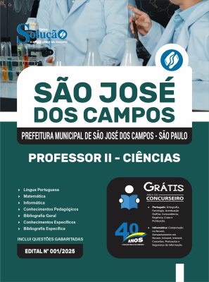 Apostila Prefeitura de São José dos Campos - SP 2025 - Professor II - Ciências - Imagem 3
