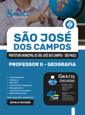 Apostila Prefeitura de São José dos Campos - SP 2025 - Professor II - Geografia - Imagem 3