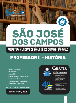 Apostila Prefeitura de São José dos Campos - SP 2025 - Professor II - História - Imagem 3