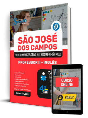 Apostila Prefeitura de São José dos Campos - SP 2025 - Professor II - Inglês - Imagem 1