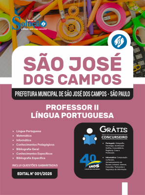 Apostila Prefeitura de São José dos Campos - SP 2025 - Professor II - Língua Portuguesa - Imagem 3